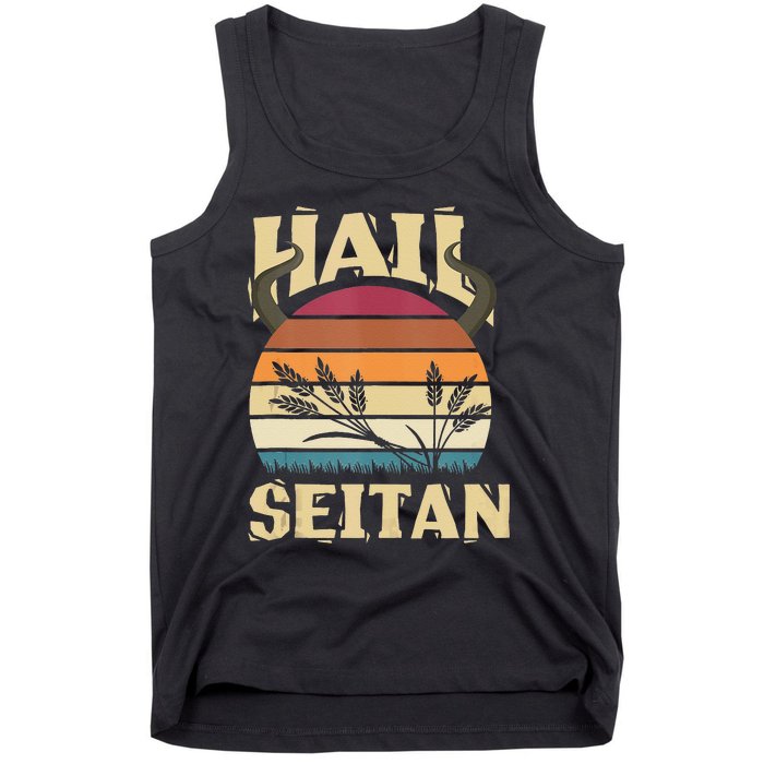 Vaganism Vegetarian Hail Seitan Joke Tank Top