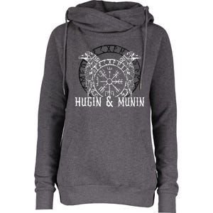 Viking Vanheimr Hugin & Munin Odin Womens Funnel Neck Pullover Hood