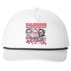 Valentine Vibes Horror Characters Funny Scary Valentine's Day Snapback Five-Panel Rope Hat