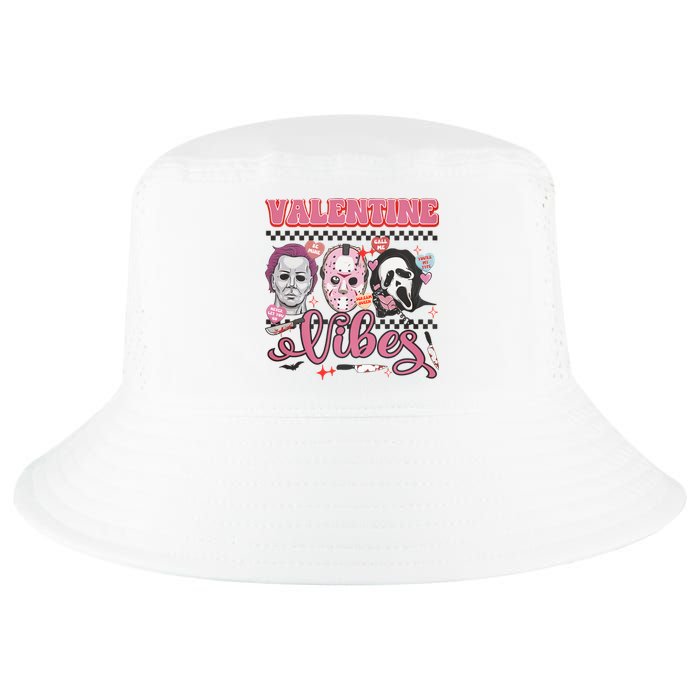 Valentine Vibes Horror Characters Funny Scary Valentine's Day Cool Comfort Performance Bucket Hat