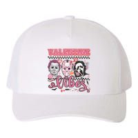 Valentine Vibes Horror Characters Funny Scary Valentine's Day Yupoong Adult 5-Panel Trucker Hat