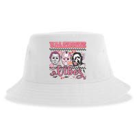 Valentine Vibes Horror Characters Funny Scary Valentine's Day Sustainable Bucket Hat