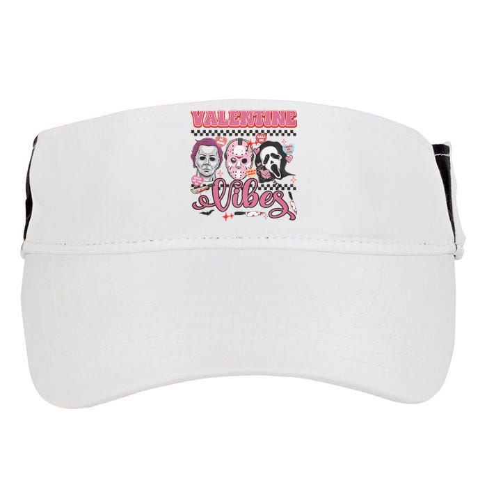 Valentine Vibes Horror Characters Funny Scary Valentine's Day Adult Drive Performance Visor