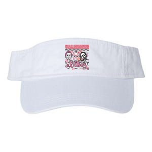 Valentine Vibes Horror Characters Funny Scary Valentine's Day Valucap Bio-Washed Visor