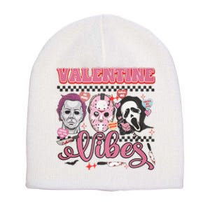 Valentine Vibes Horror Characters Funny Scary Valentine's Day Short Acrylic Beanie