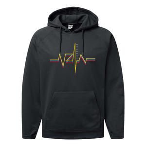 Venezuela Vzla Heart Flag Performance Fleece Hoodie