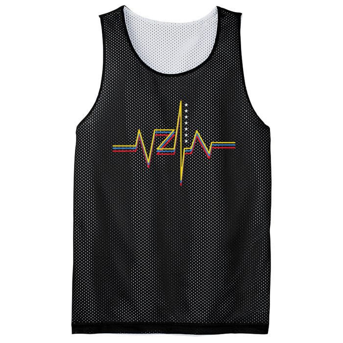 Venezuela Vzla Heart Flag Mesh Reversible Basketball Jersey Tank