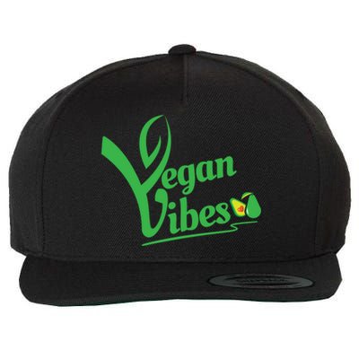 Vegan Vibes Herbivore Lover Plant Based Activist Meaningful Gift Wool Snapback Cap