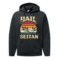 Vaganism Vegetarian Hail Seitan Joke Performance Fleece Hoodie