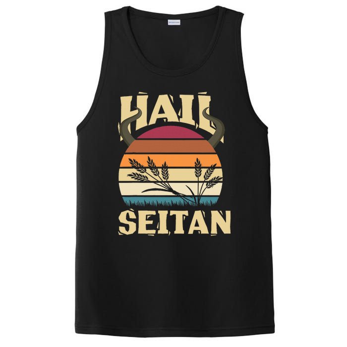 Vaganism Vegetarian Hail Seitan Joke PosiCharge Competitor Tank