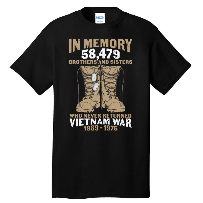 Vietnam Veteran In Memory The War Vietnam Gift Tall T-Shirt