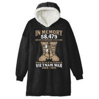 Vietnam Veteran In Memory The War Vietnam Gift Hooded Wearable Blanket