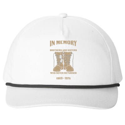 Vietnam Veteran In Memory The War Vietnam Gift Snapback Five-Panel Rope Hat