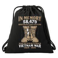 Vietnam Veteran In Memory The War Vietnam Gift Drawstring Bag