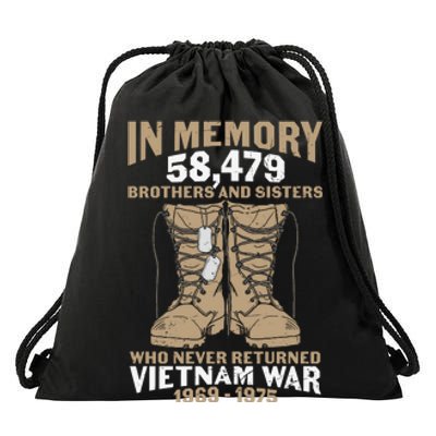 Vietnam Veteran In Memory The War Vietnam Gift Drawstring Bag