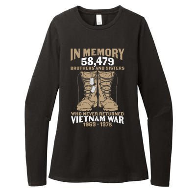 Vietnam Veteran In Memory The War Vietnam Gift Womens CVC Long Sleeve Shirt