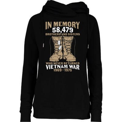 Vietnam Veteran In Memory The War Vietnam Gift Womens Funnel Neck Pullover Hood