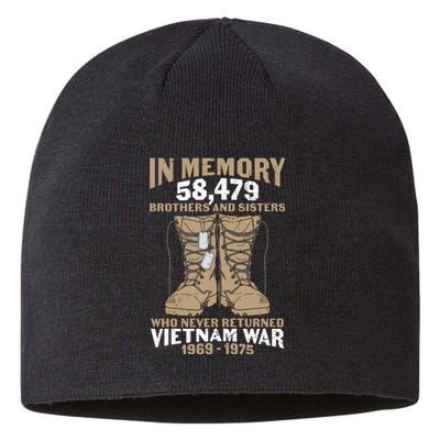 Vietnam Veteran In Memory The War Vietnam Gift Sustainable Beanie