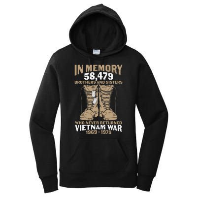 Vietnam Veteran In Memory The War Vietnam Gift Women's Pullover Hoodie