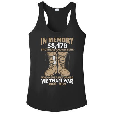 Vietnam Veteran In Memory The War Vietnam Gift Ladies PosiCharge Competitor Racerback Tank