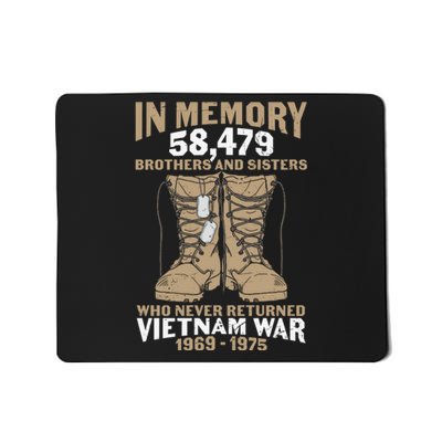 Vietnam Veteran In Memory The War Vietnam Gift Mousepad