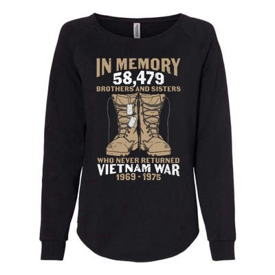 Vietnam Veteran In Memory The War Vietnam Gift Womens California Wash Sweatshirt