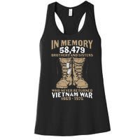 Vietnam Veteran In Memory The War Vietnam Gift Women's Racerback Tank