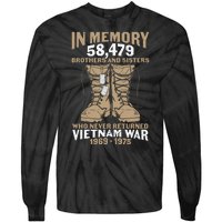 Vietnam Veteran In Memory The War Vietnam Gift Tie-Dye Long Sleeve Shirt