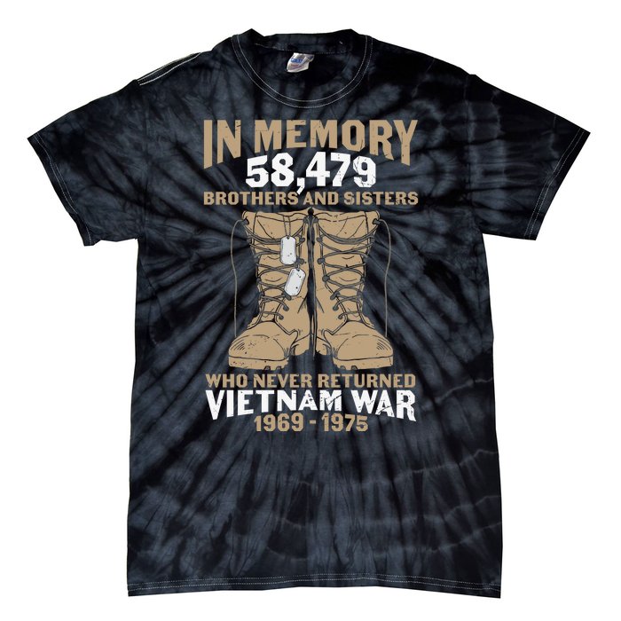 Vietnam Veteran In Memory The War Vietnam Gift Tie-Dye T-Shirt