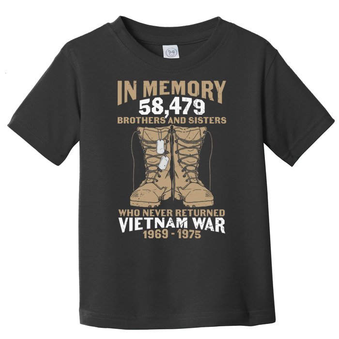 Vietnam Veteran In Memory The War Vietnam Gift Toddler T-Shirt