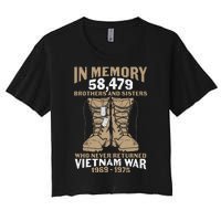 Vietnam Veteran In Memory The War Vietnam Gift Women's Crop Top Tee