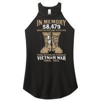 Vietnam Veteran In Memory The War Vietnam Gift Women's Perfect Tri Rocker Tank