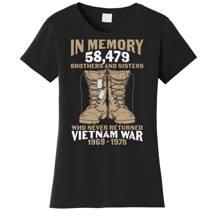 Vietnam Veteran In Memory The War Vietnam Gift Women's T-Shirt