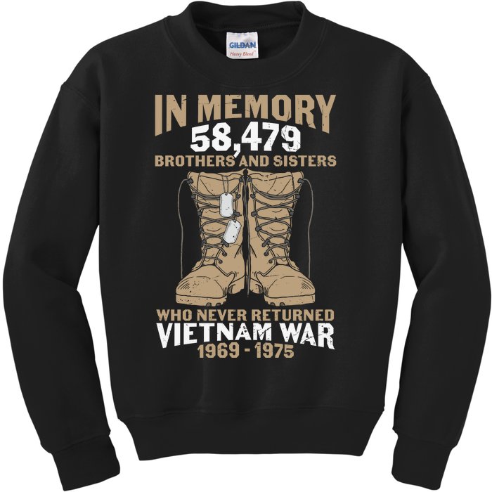 Vietnam Veteran In Memory The War Vietnam Gift Kids Sweatshirt