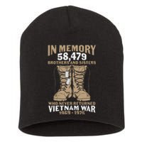 Vietnam Veteran In Memory The War Vietnam Gift Short Acrylic Beanie