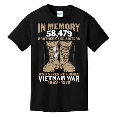 Vietnam Veteran In Memory The War Vietnam Gift Kids T-Shirt