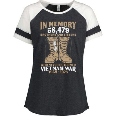 Vietnam Veteran In Memory The War Vietnam Gift Enza Ladies Jersey Colorblock Tee