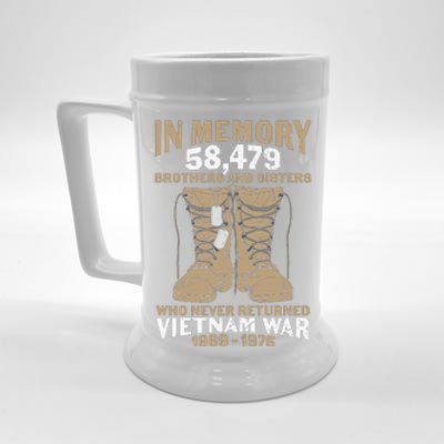 Vietnam Veteran In Memory The War Vietnam Gift Beer Stein