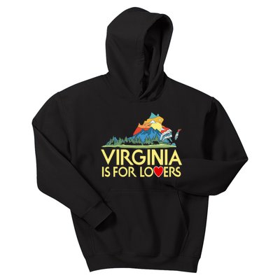 Vintage Virginia Is For The Lovers Kids Hoodie