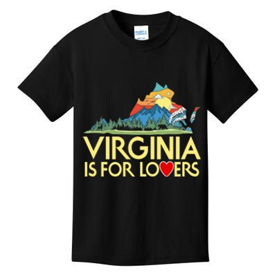 Vintage Virginia Is For The Lovers Kids T-Shirt