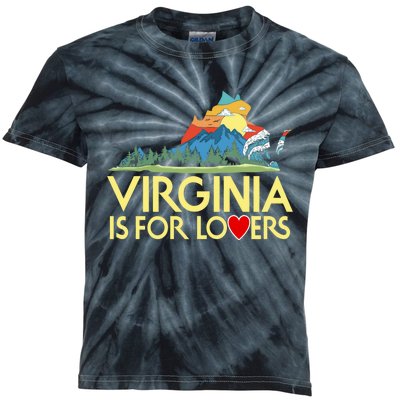 Vintage Virginia Is For The Lovers Kids Tie-Dye T-Shirt