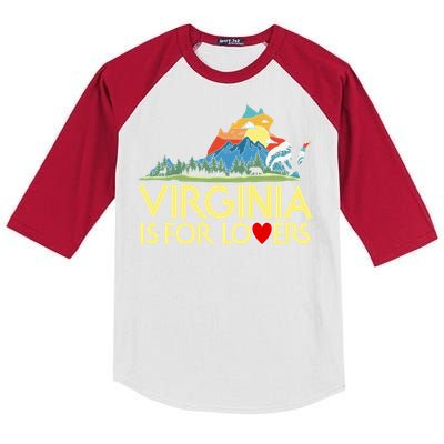 Vintage Virginia Is For The Lovers Kids Colorblock Raglan Jersey