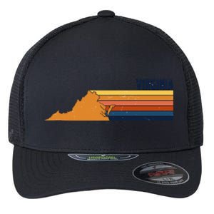 Retro Vintage Virginia Flexfit Unipanel Trucker Cap