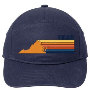 Retro Vintage Virginia 7-Panel Snapback Hat