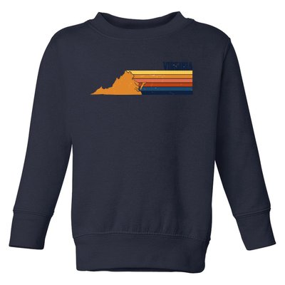 Retro Vintage Virginia Toddler Sweatshirt