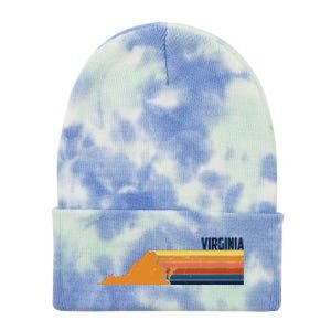 Retro Vintage Virginia Tie Dye 12in Knit Beanie