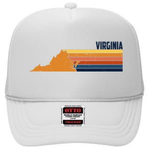 Retro Vintage Virginia High Crown Mesh Back Trucker Hat