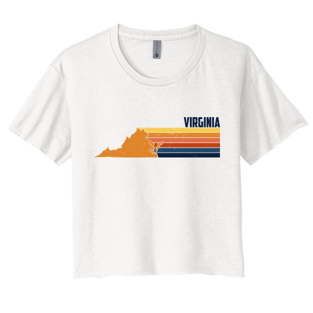 Retro Vintage Virginia Women's Crop Top Tee