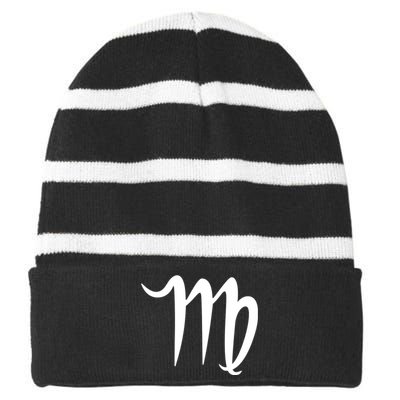 Virgo Striped Beanie with Solid Band