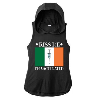 Vaccinated Vaccination Irish Gift I Fun Paddys Day Cool Gift Ladies PosiCharge Tri-Blend Wicking Draft Hoodie Tank